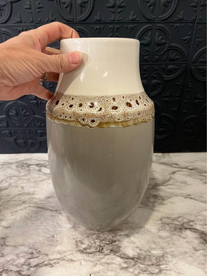 Tall fat lava vase