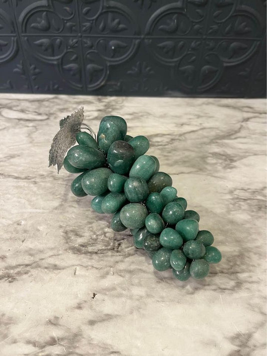 Green Marble Grapes with Silver leaf