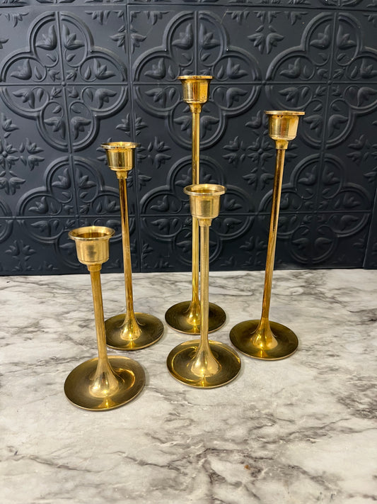 Set of 5 Skinny Candlesticks