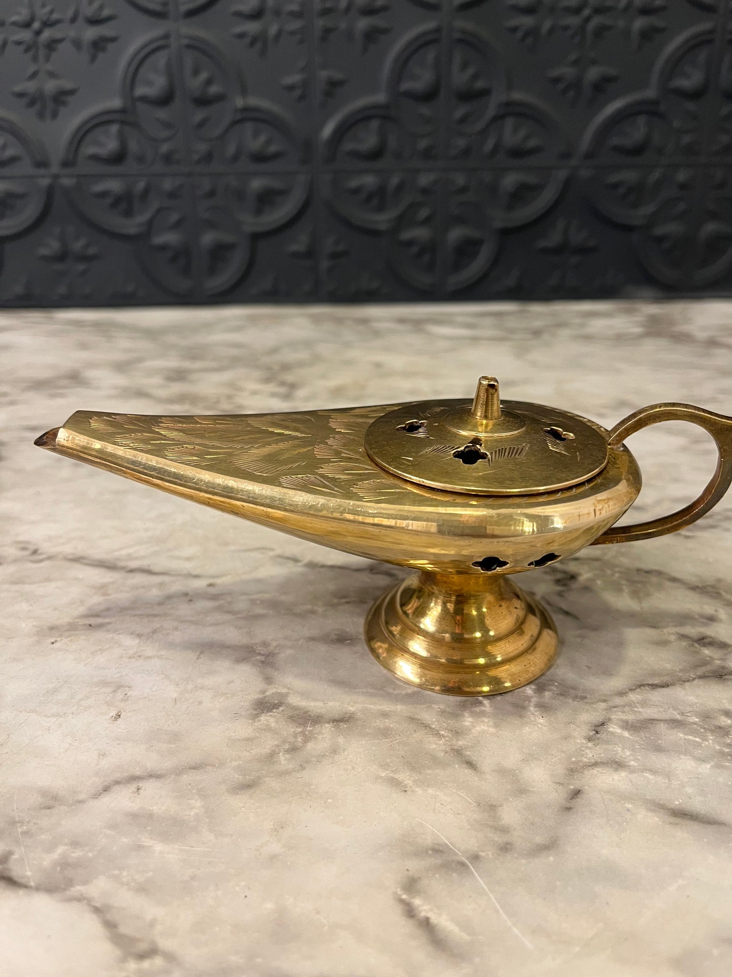 Brass Genie Lamp Incense Burner