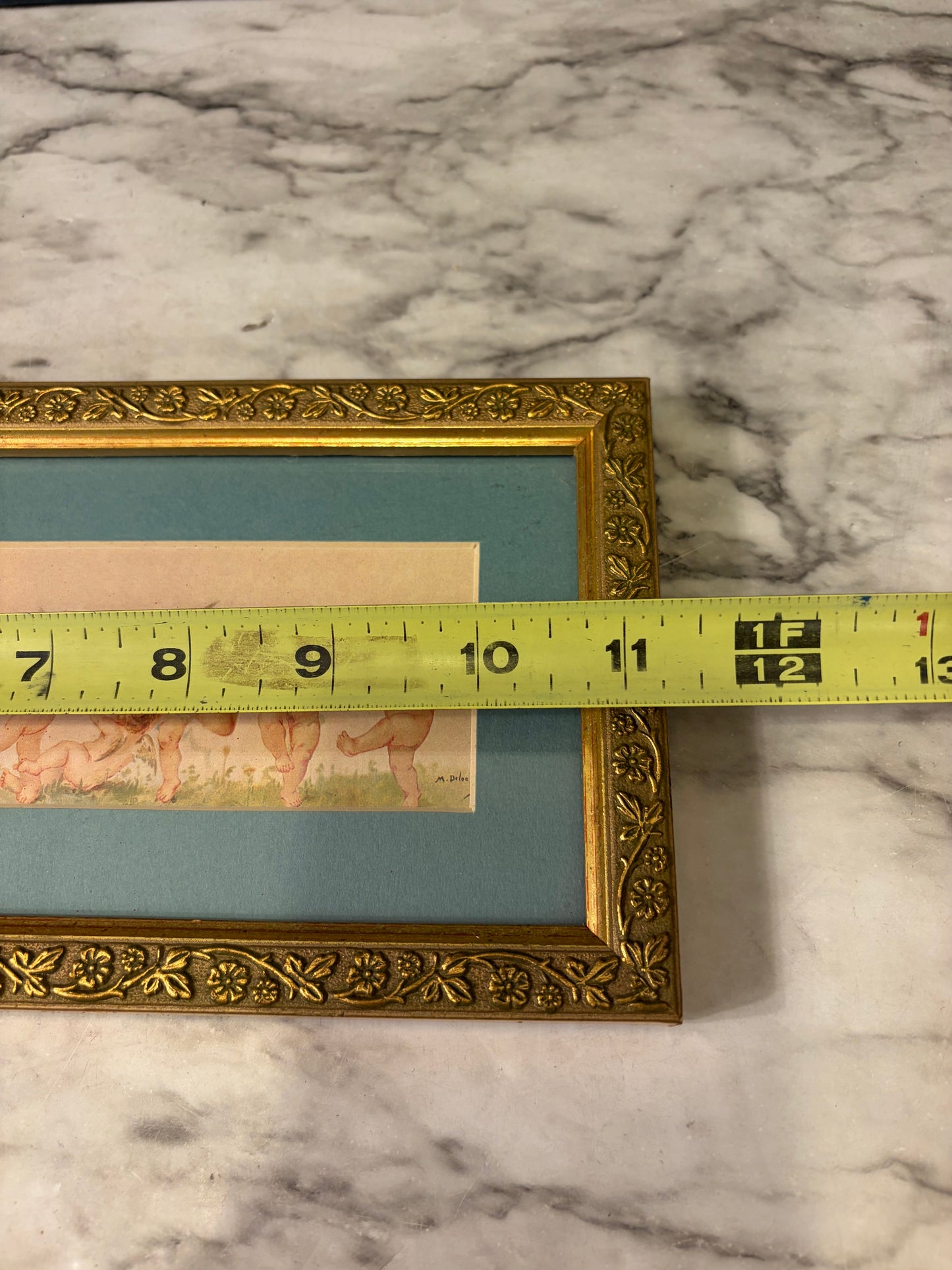 Cherub Print in Gold Frame