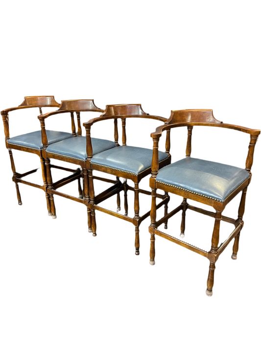 Vintage Teller Bar Stools Set of 4