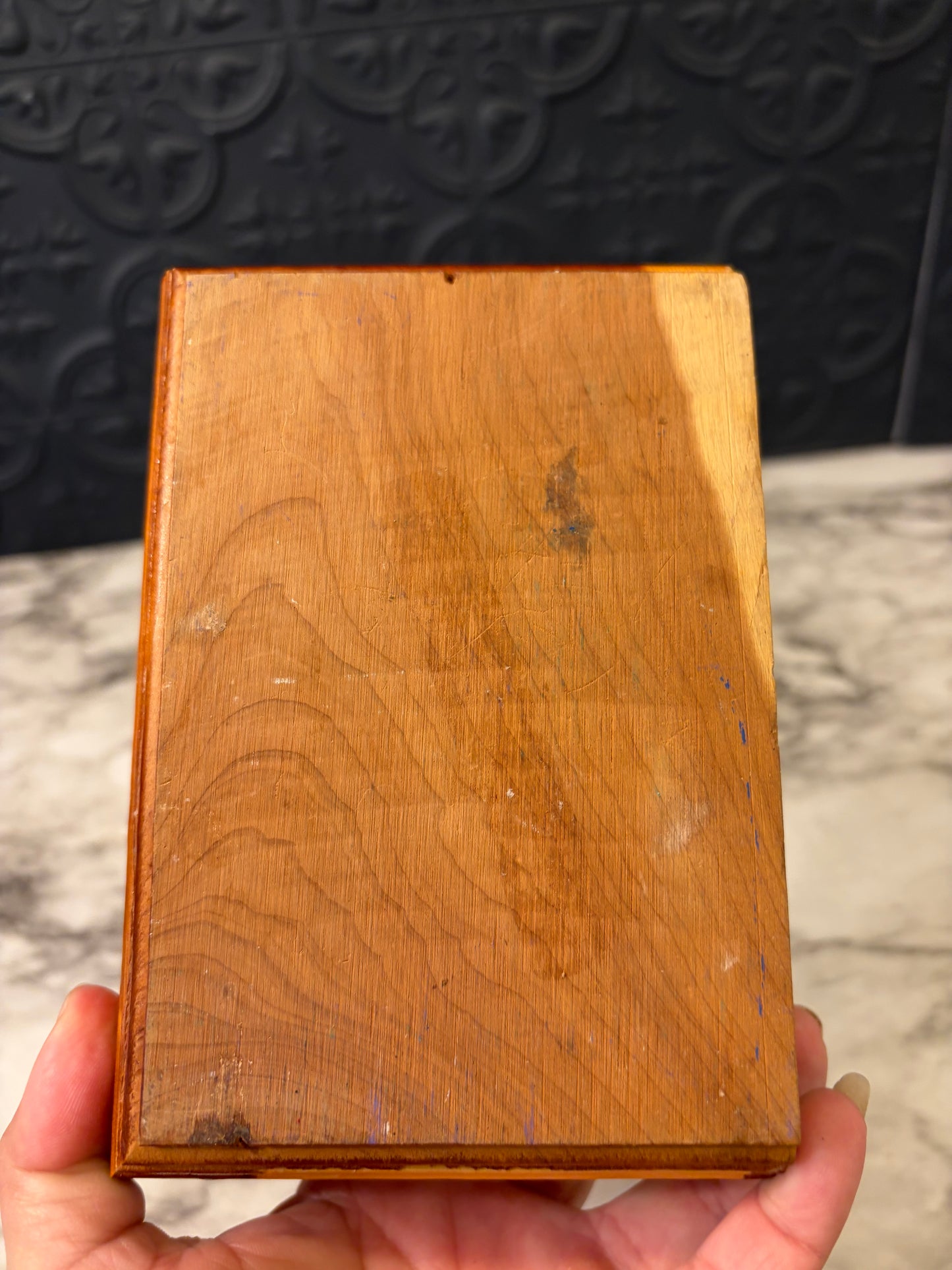 Wood Box with Ribbed Sides