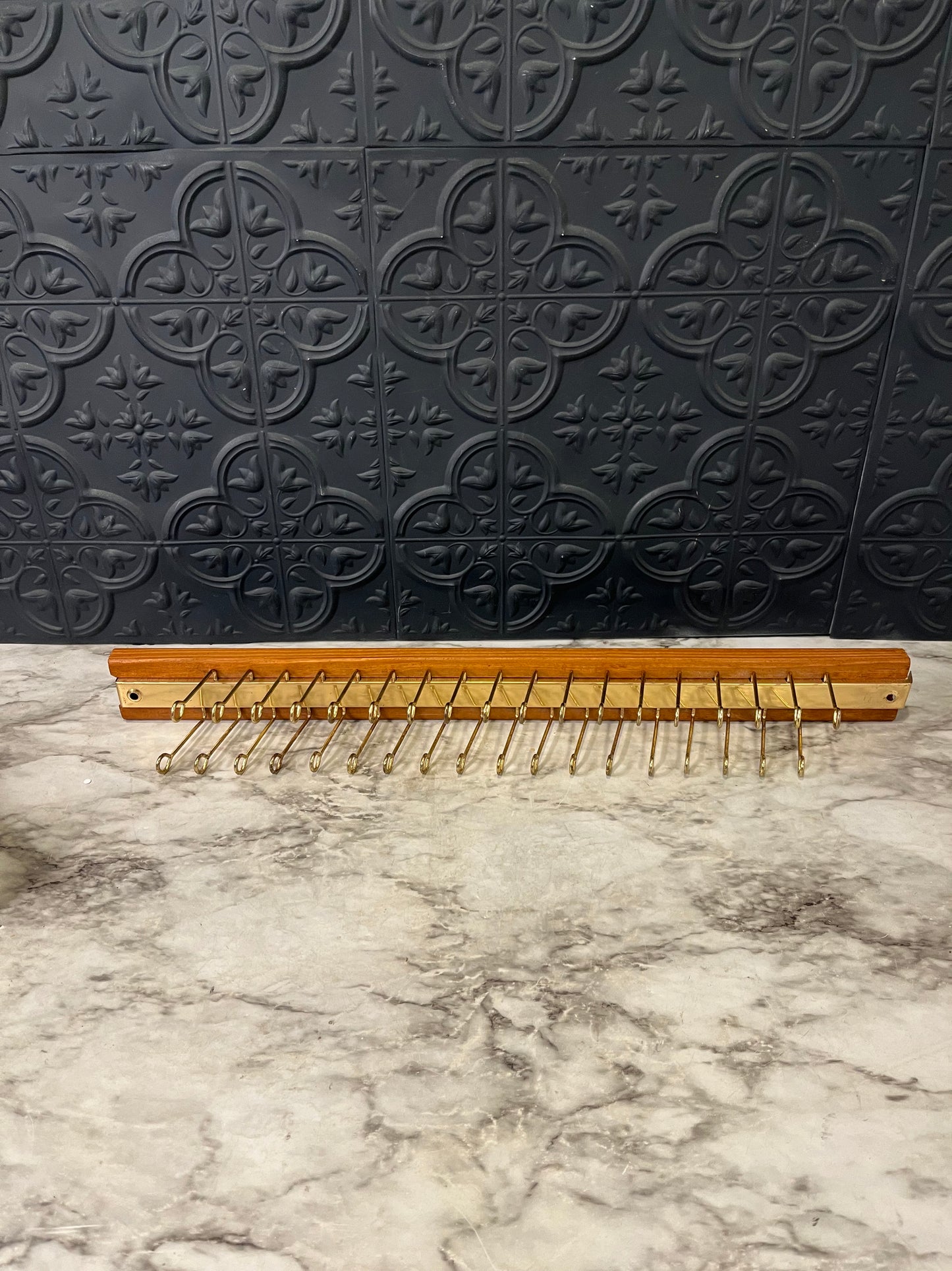 Wooden Hanging Tie & Belt Rack