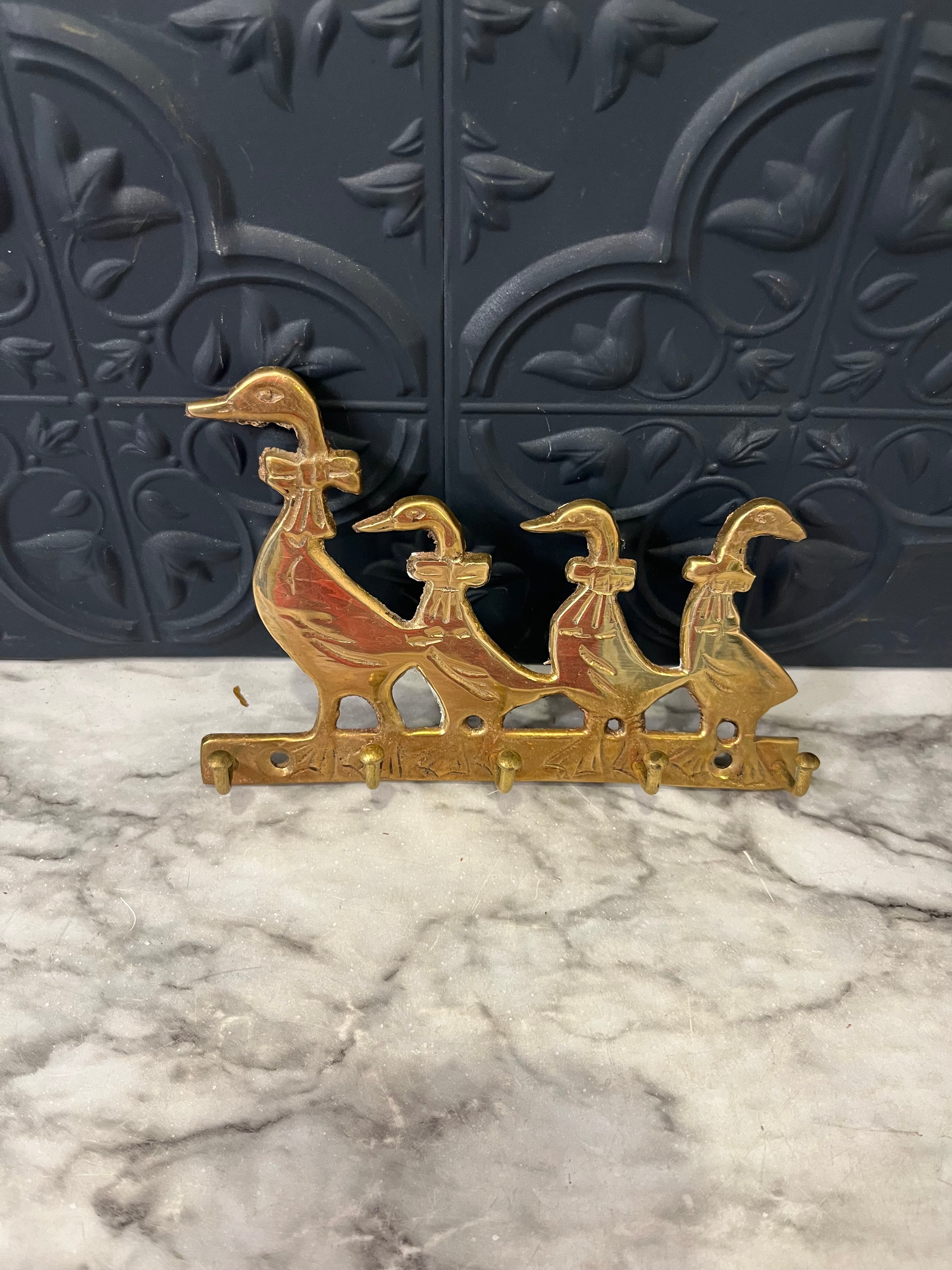Brass Geese Family Key holder – Make Me Modern Decor