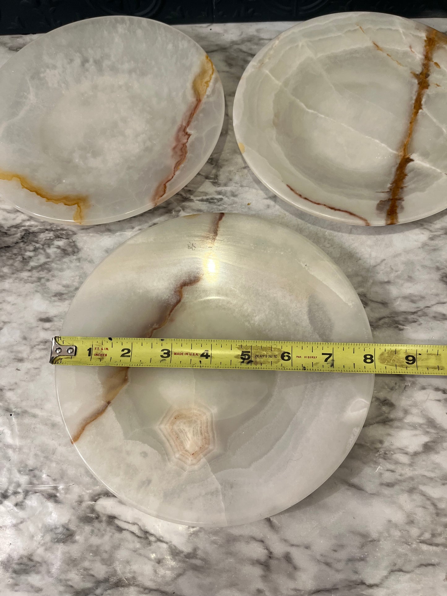 Vintage Onyx Plate -each