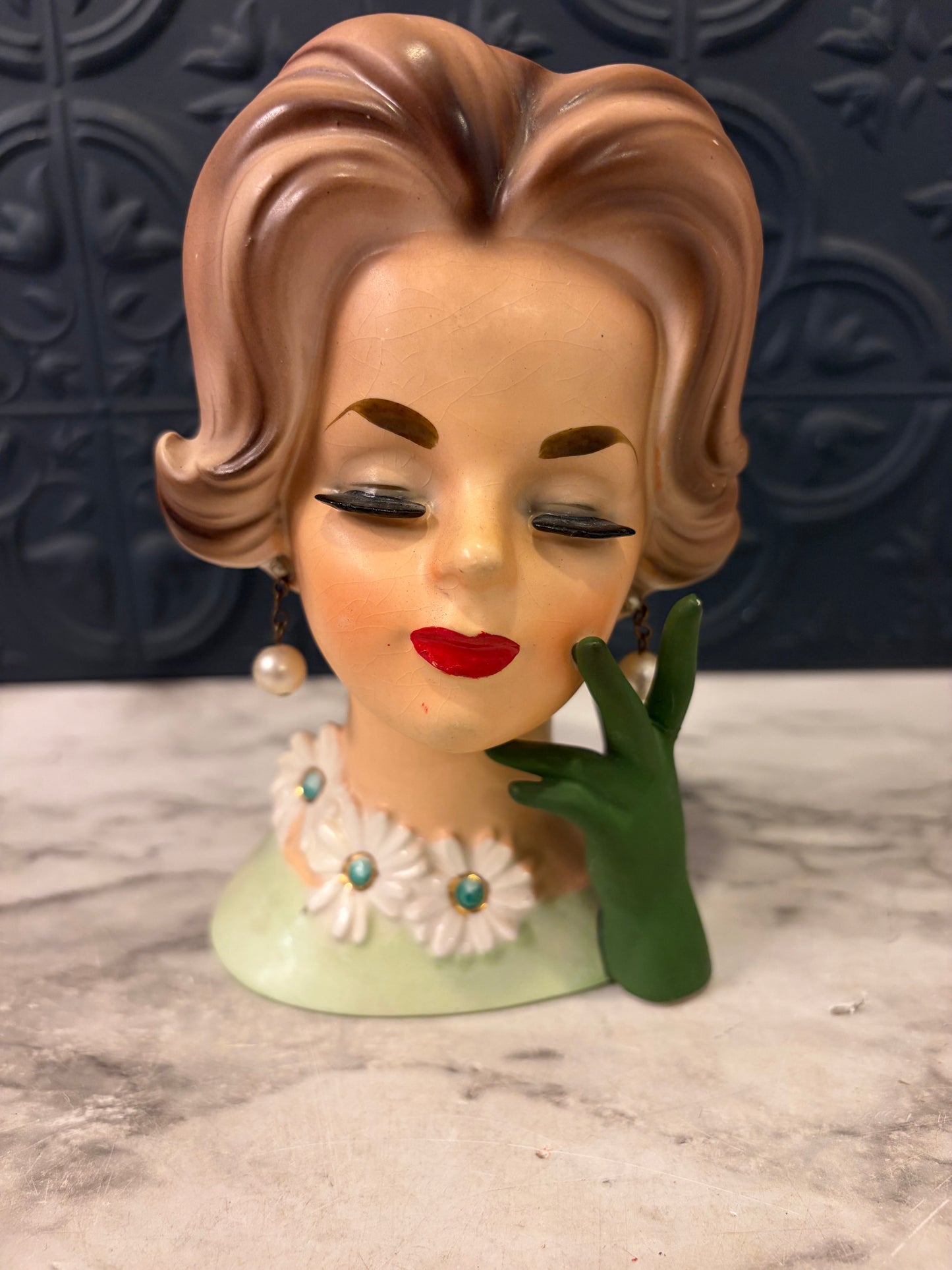 Napcoware Lady Head Vase Doris Day AS IS