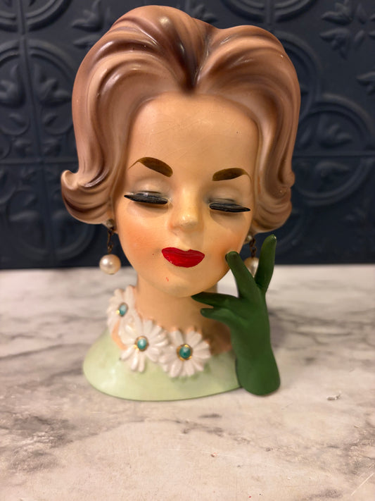 Napcoware Lady Head Vase Doris Day AS IS