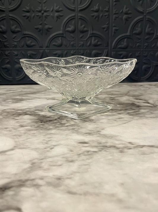 Indiana Glass Diamond Pedestal Dish