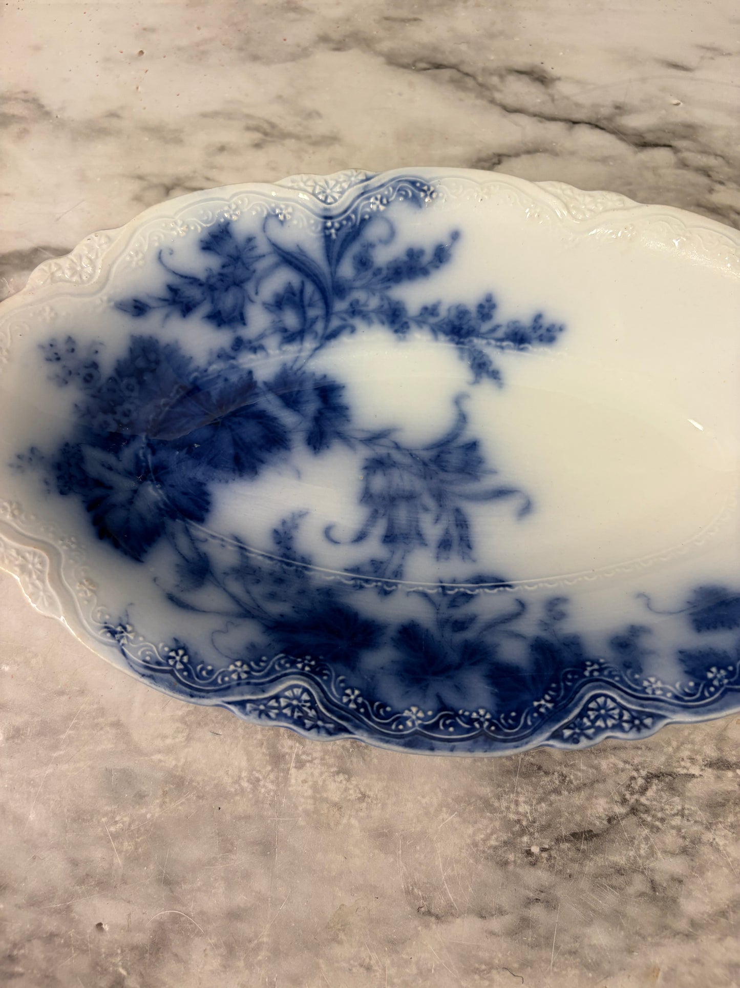 Alfred Meakin Oval Flow Blue Dish