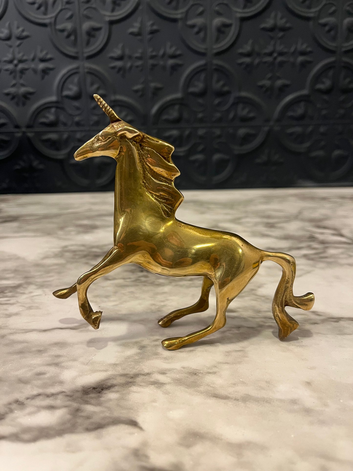 Small Brass Unicorn 4.5"