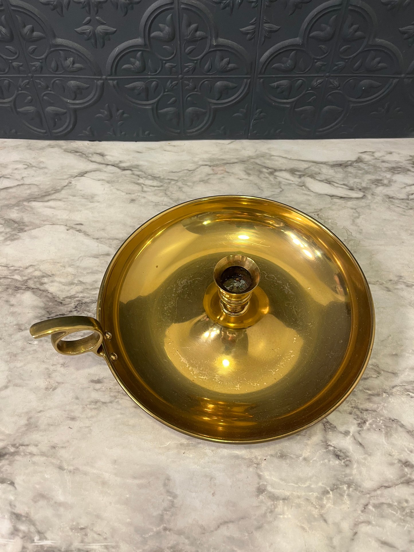 10" Brass Chamber Stick Candle Holder