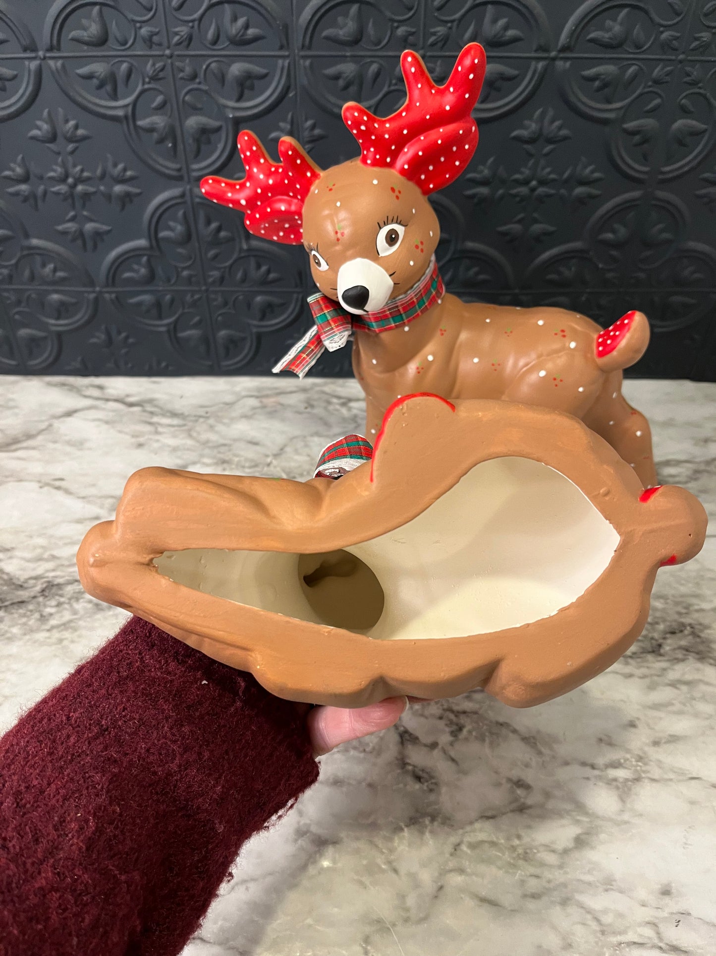 Vintage Painted Ceramic Deer
