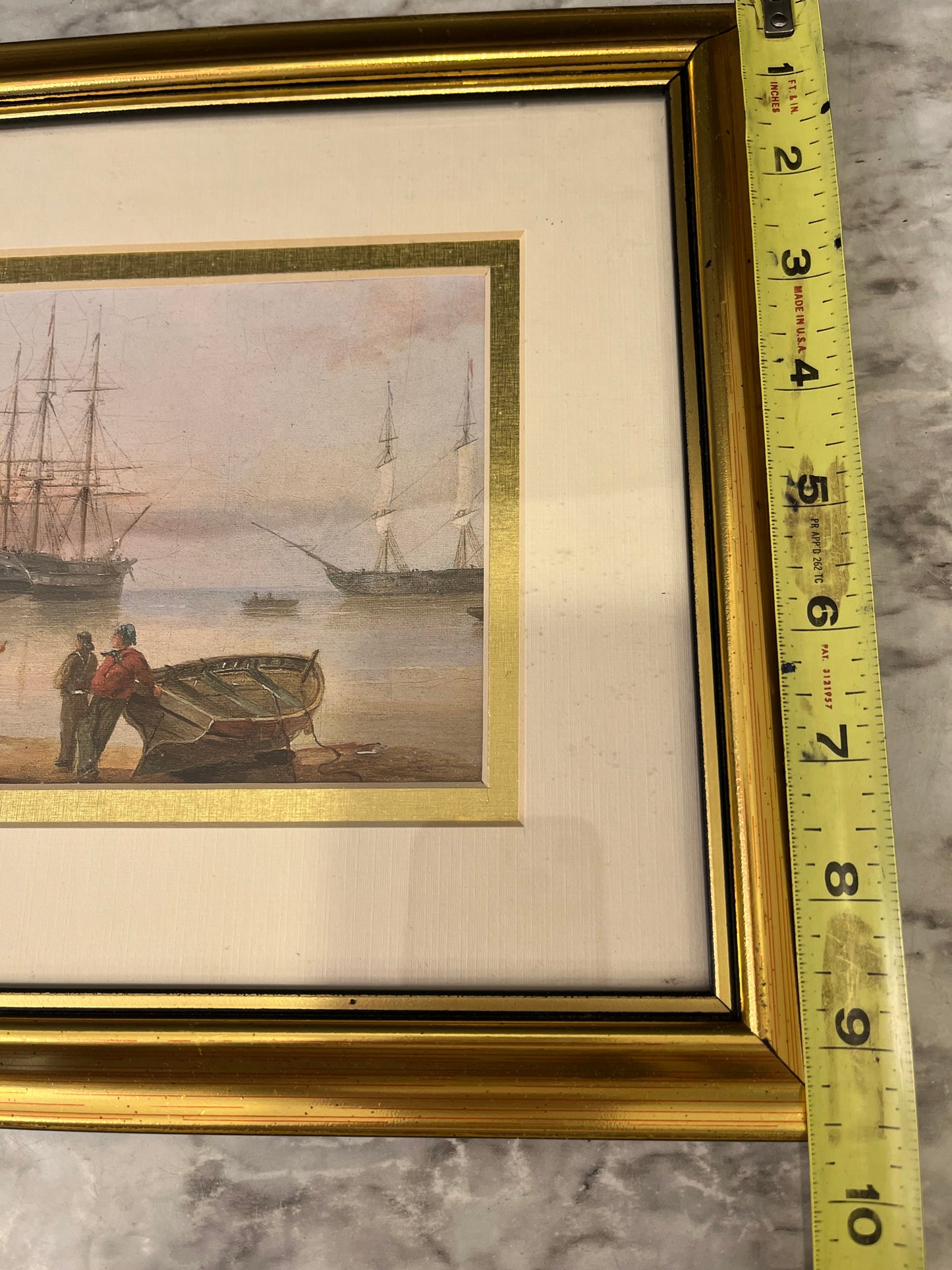 Gold Framed Print of Harbor