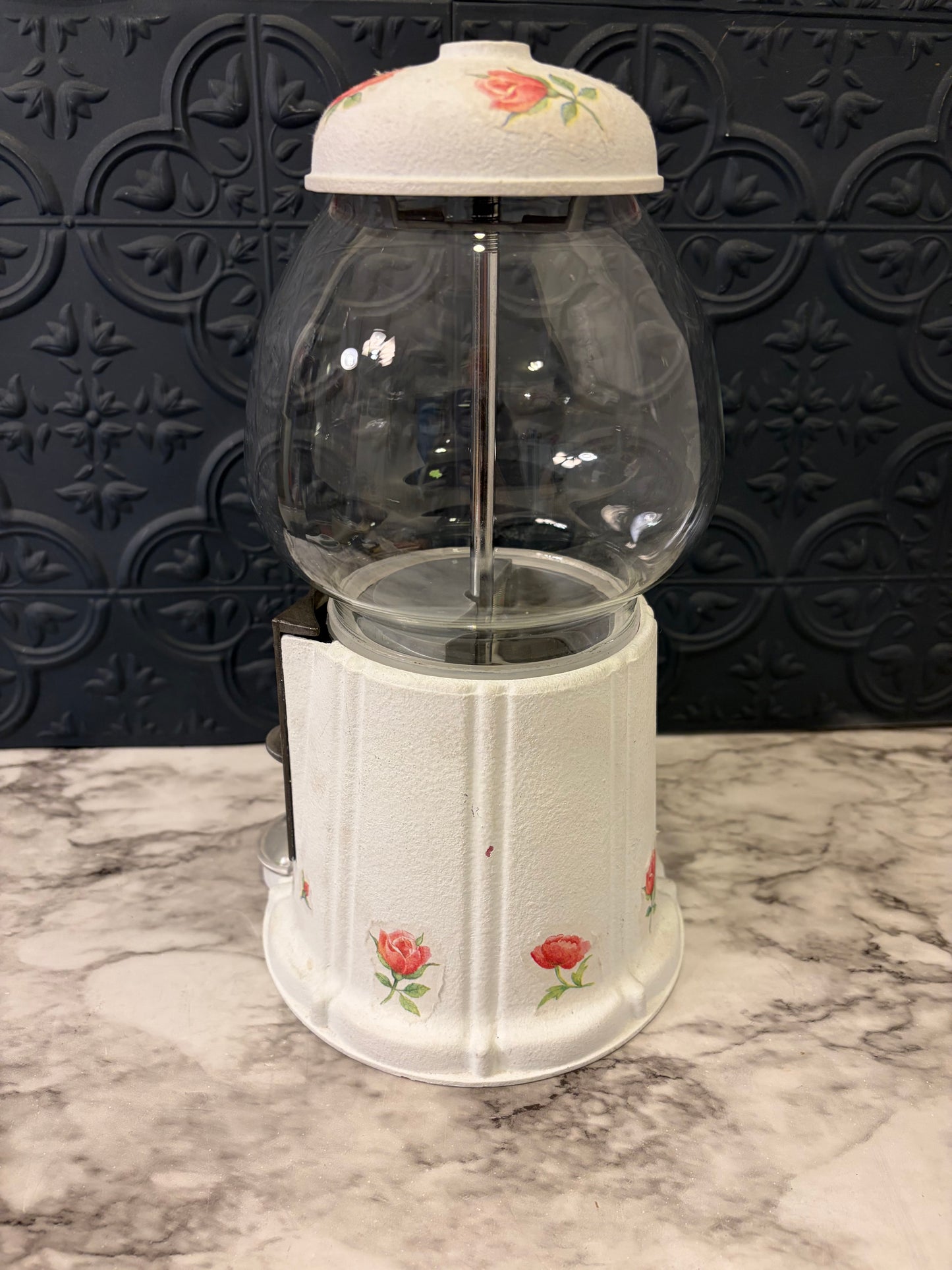 Gumball Dispenser with Flowers