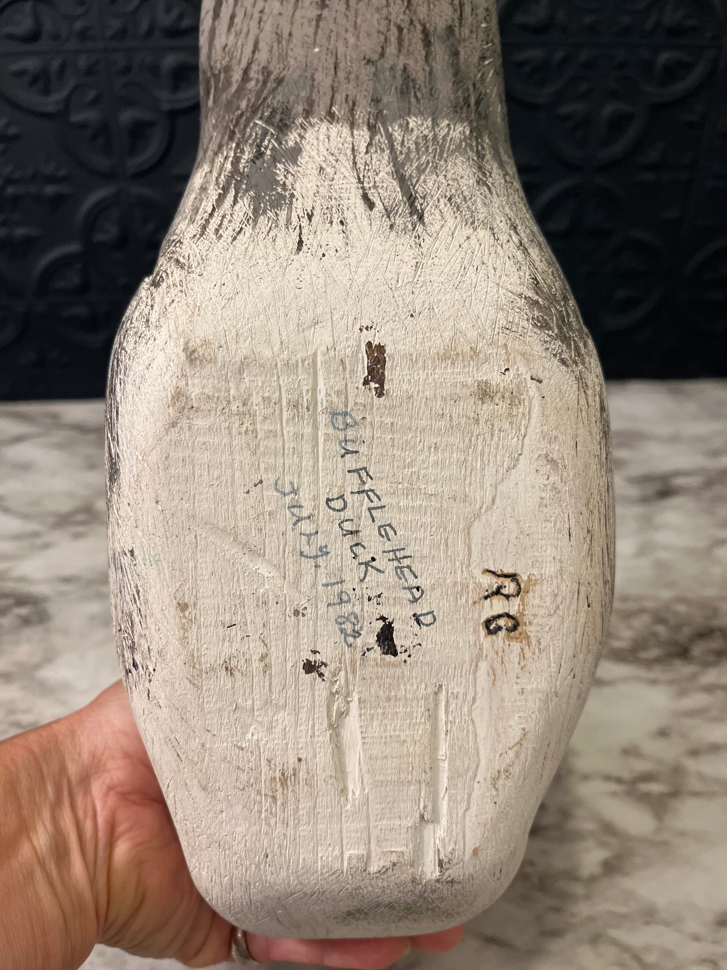 Wood Carved Bufflehead Duck