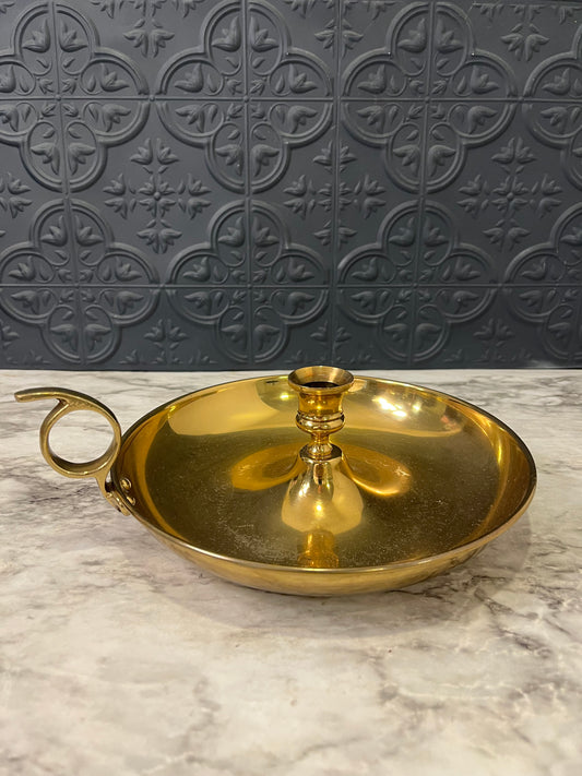 10" Brass Chamber Stick Candle Holder
