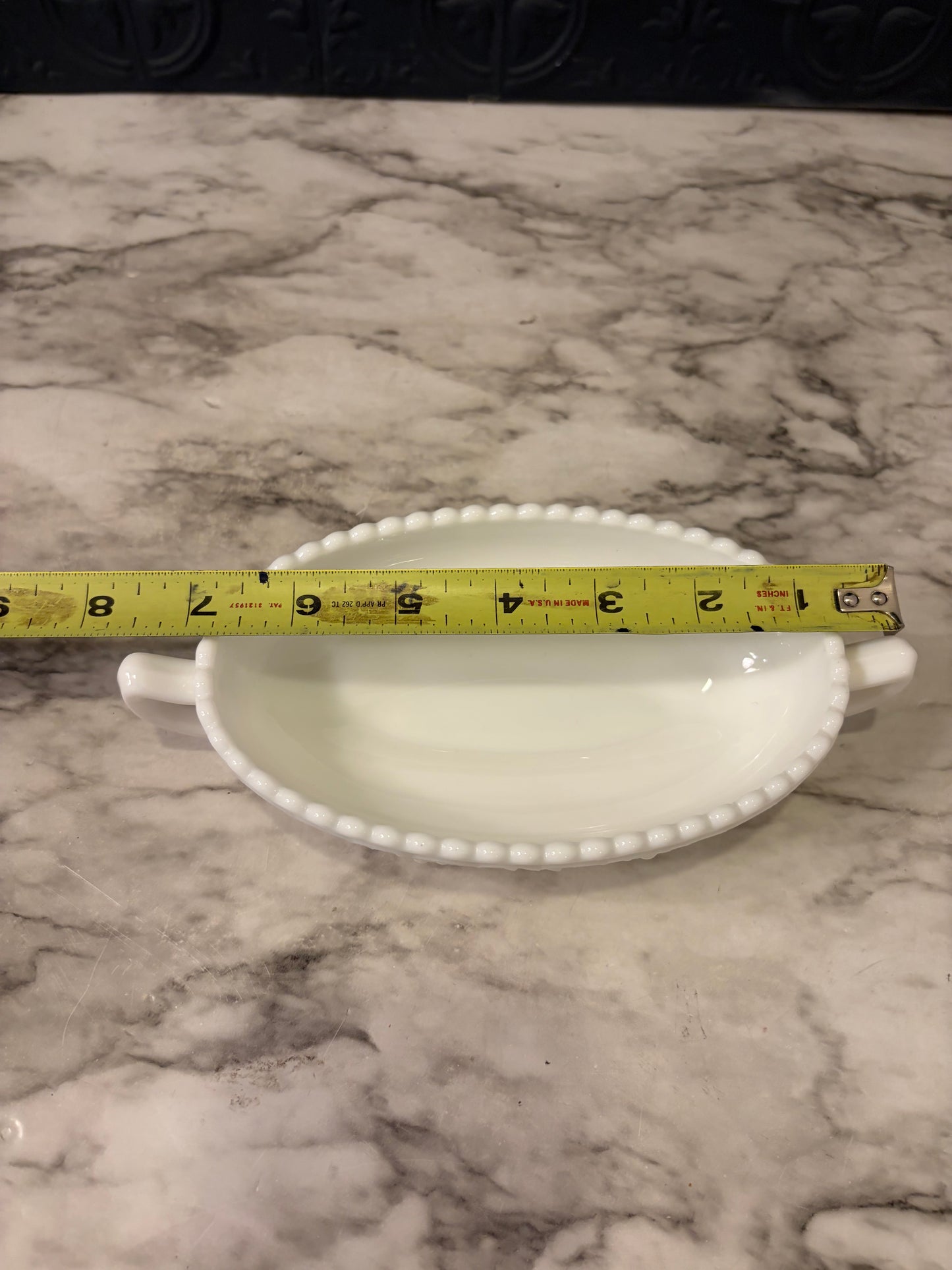 Milk Glass Oval Dish With Handles Imperial Glass