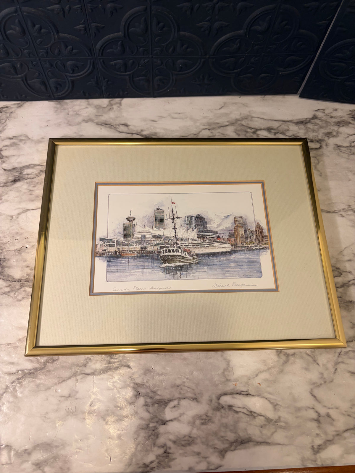 Print of Vancouver Framed