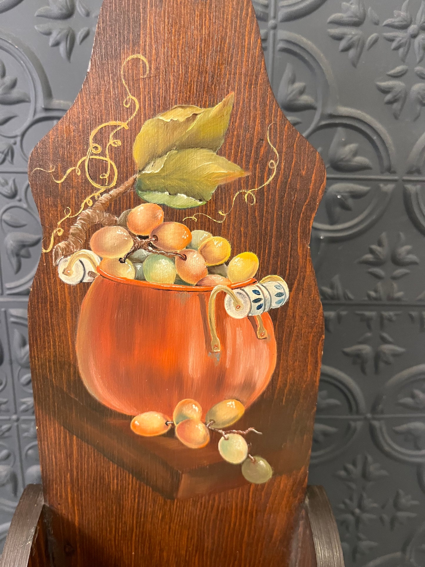 Handmade Wooden Storage Box with Toll Painting
