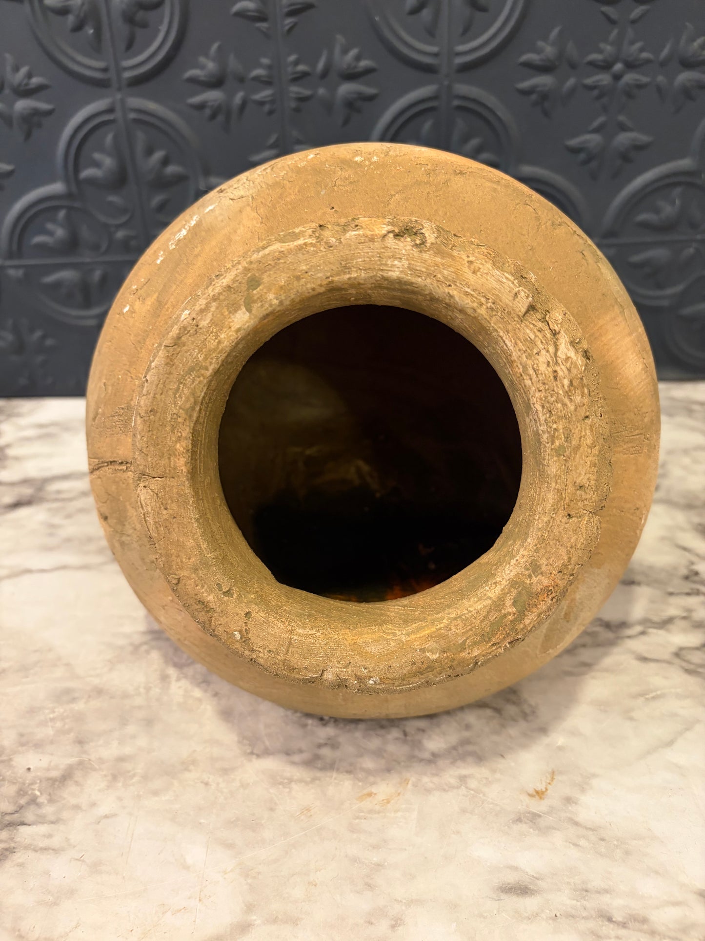 Brown Clay Vase Side Lay