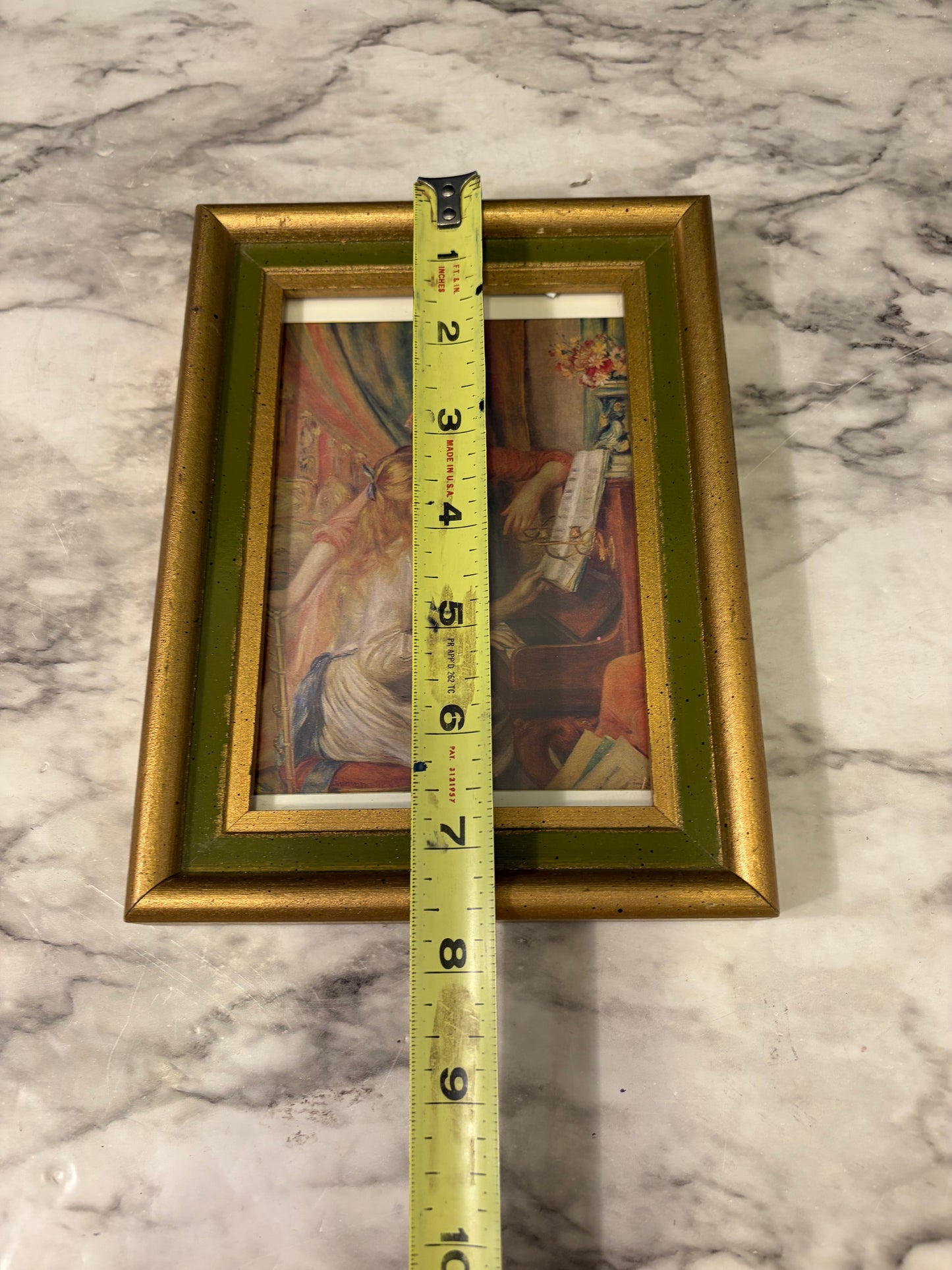 Green and Gold Frame with Print