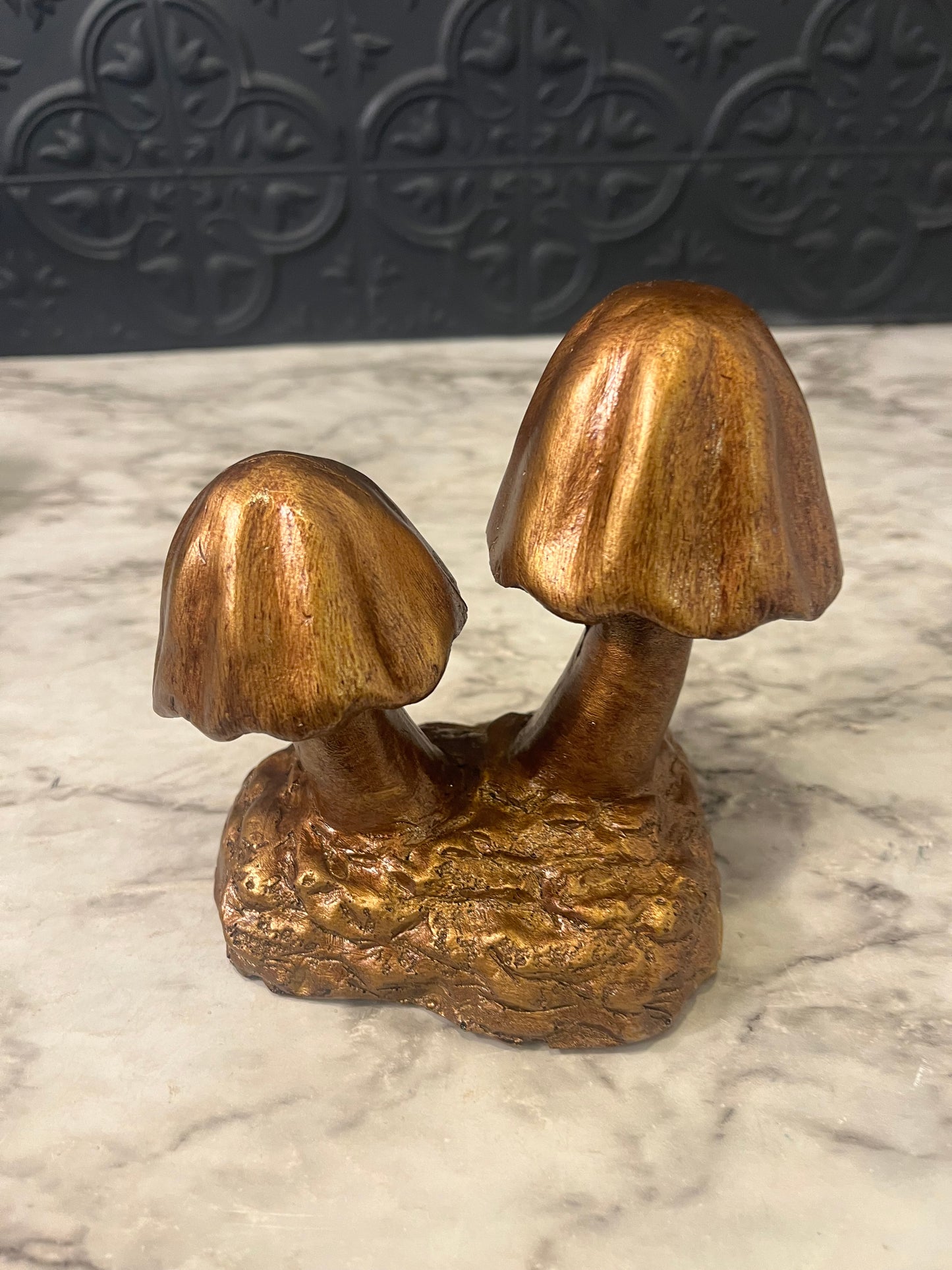 Gold Ceramic Mushrooms