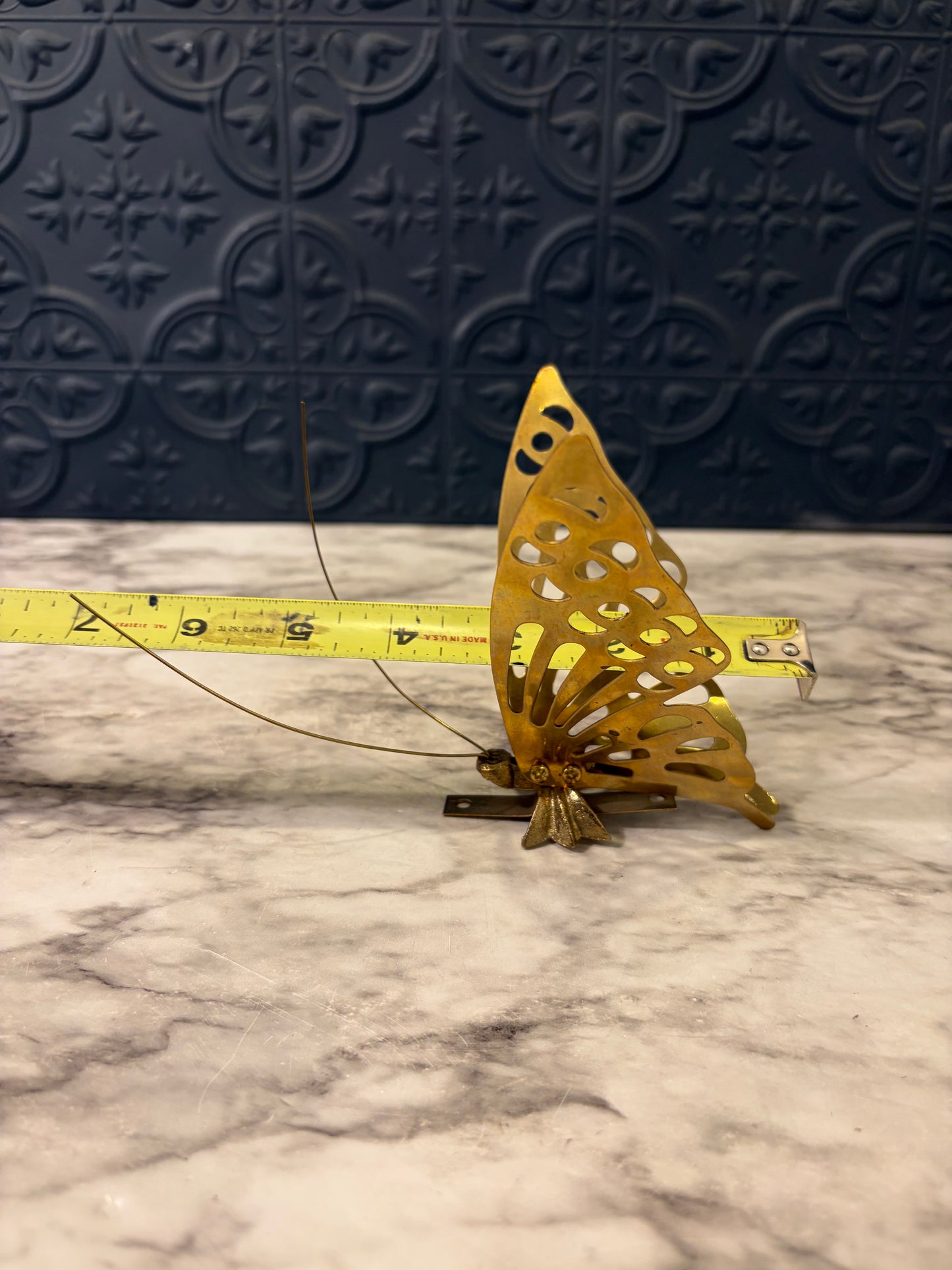 Brass Butterfly with Antennae