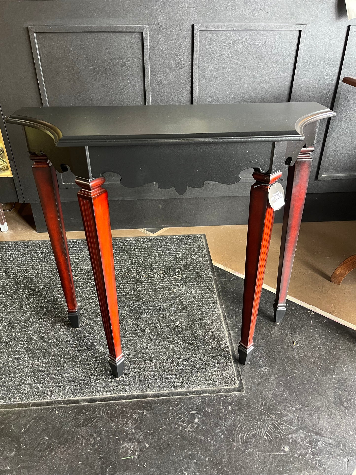 Small Entry Table with Black top and Feet