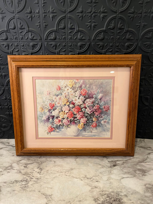 Rose Fairies Print Framed