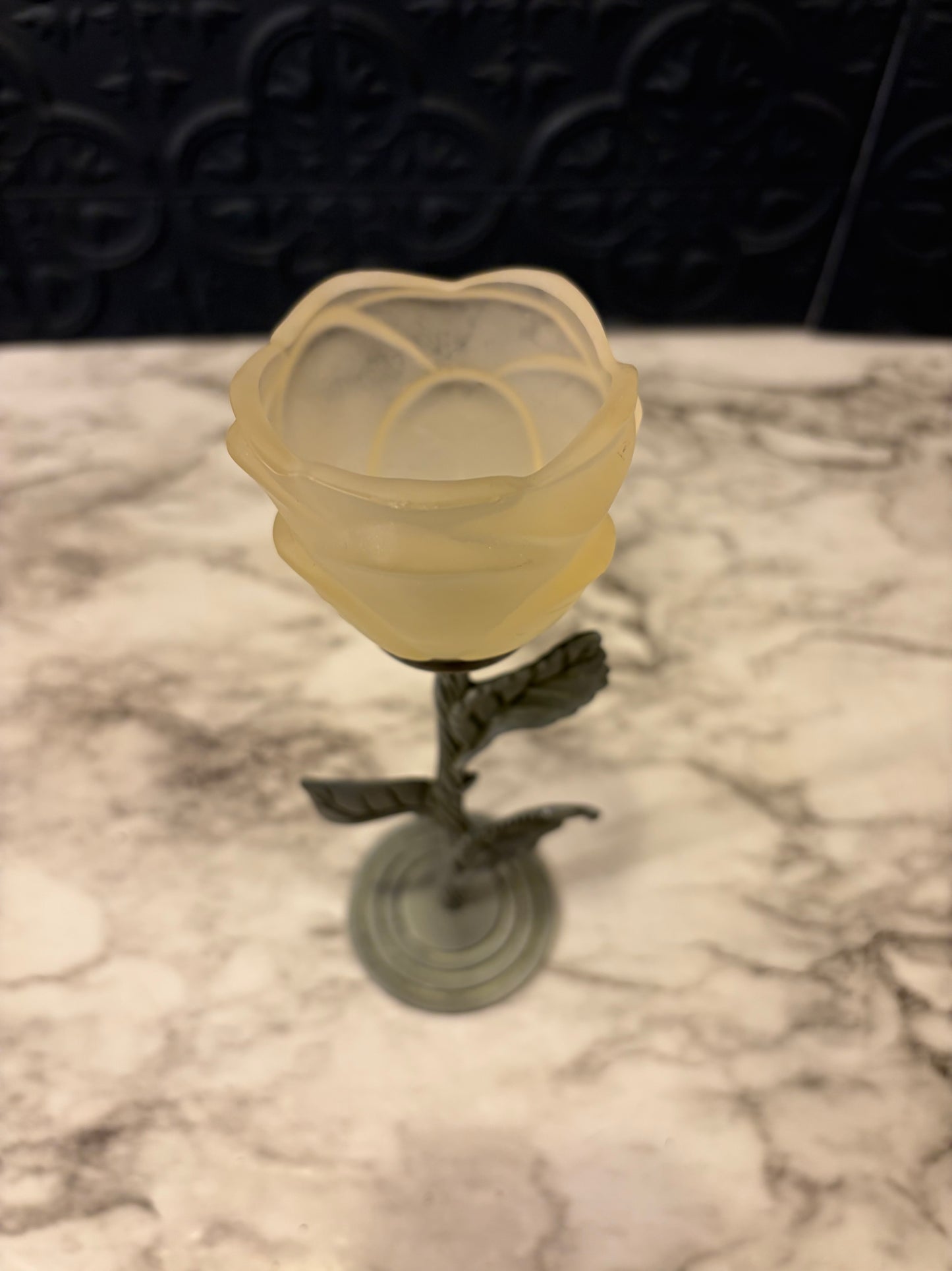 Satin Glass Tulip Votive Holder