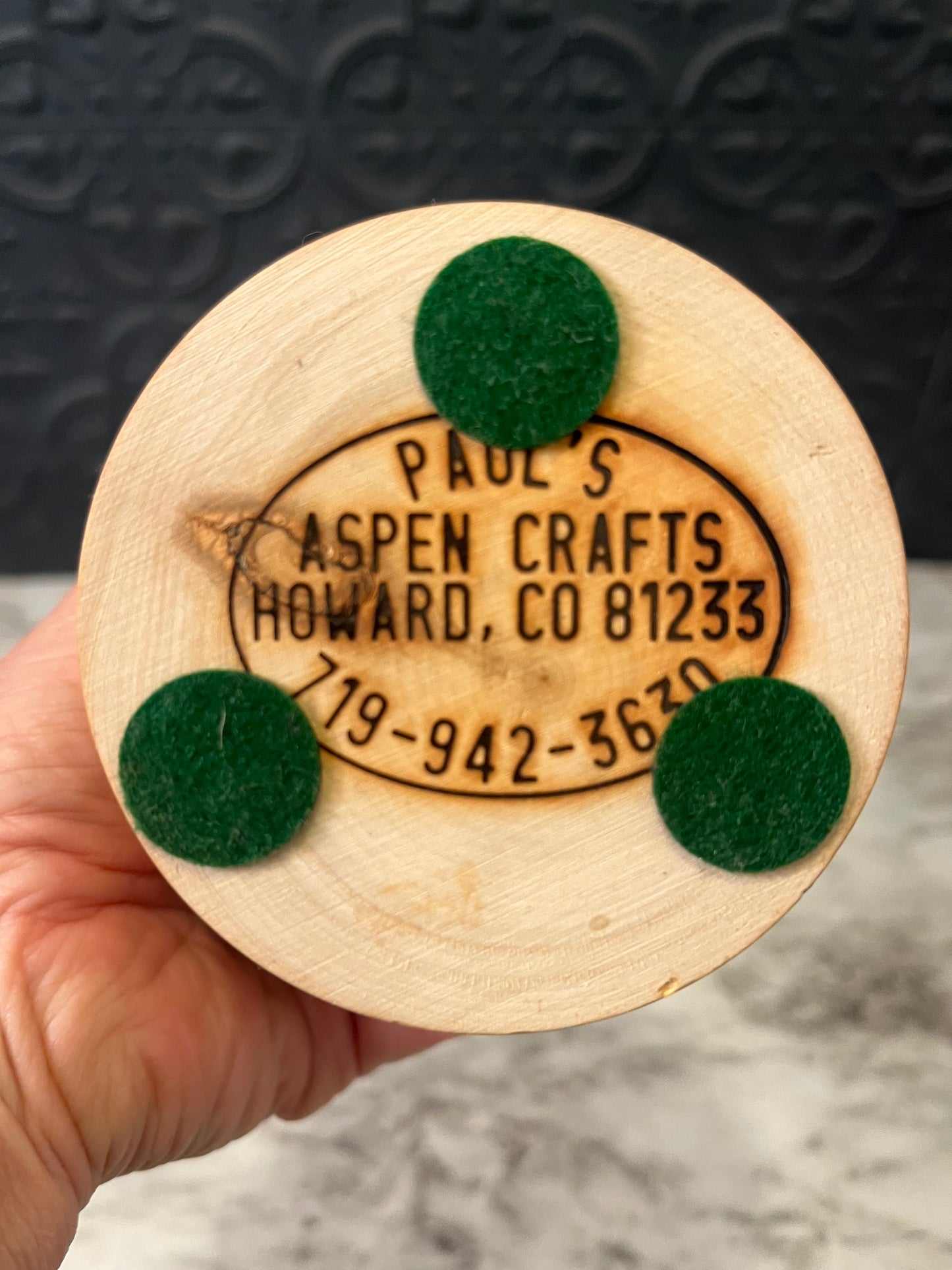 Hand-turned Aspen Wood Vase 5.5"