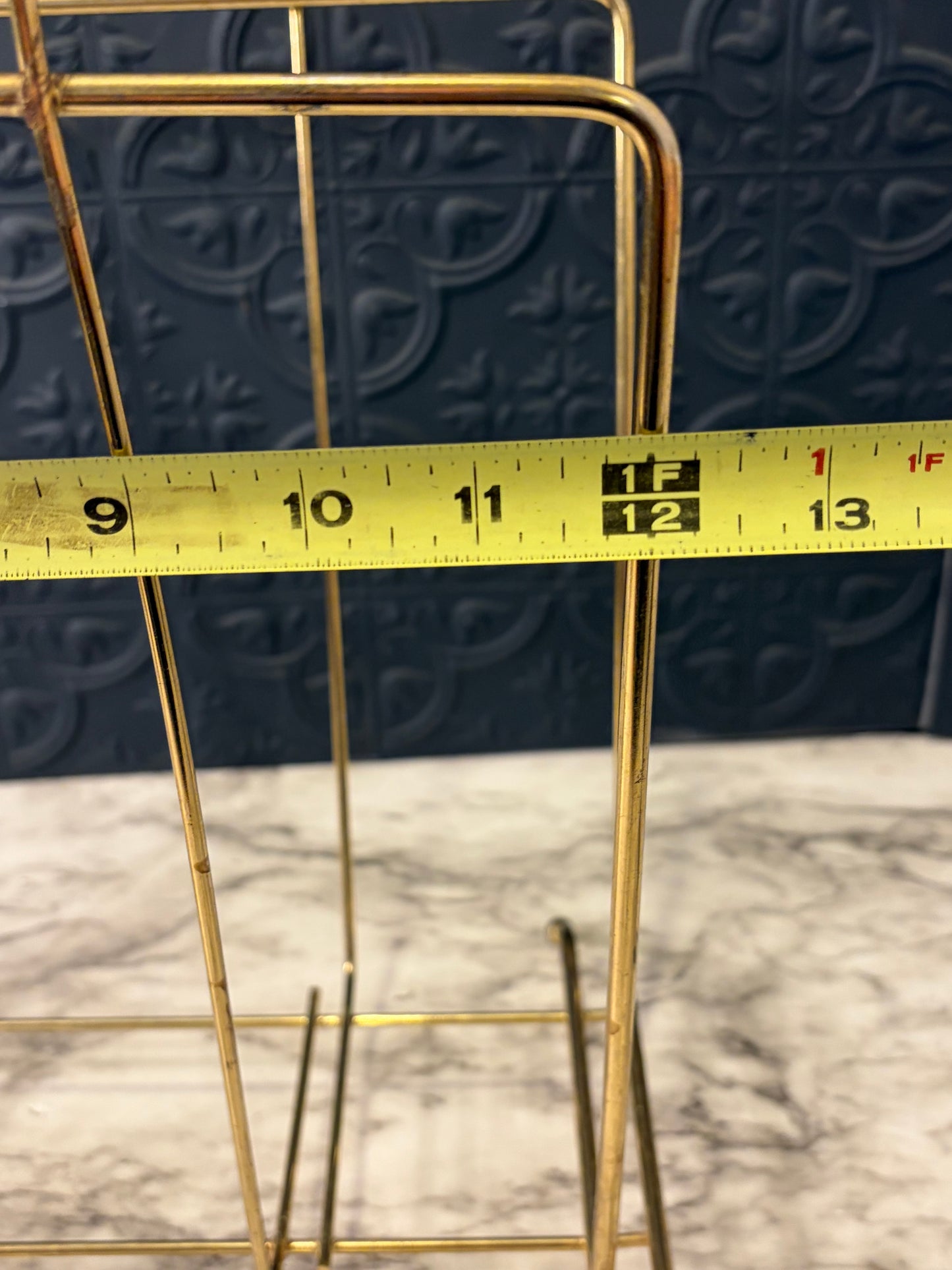 Gold Metal Vintage Book Rack