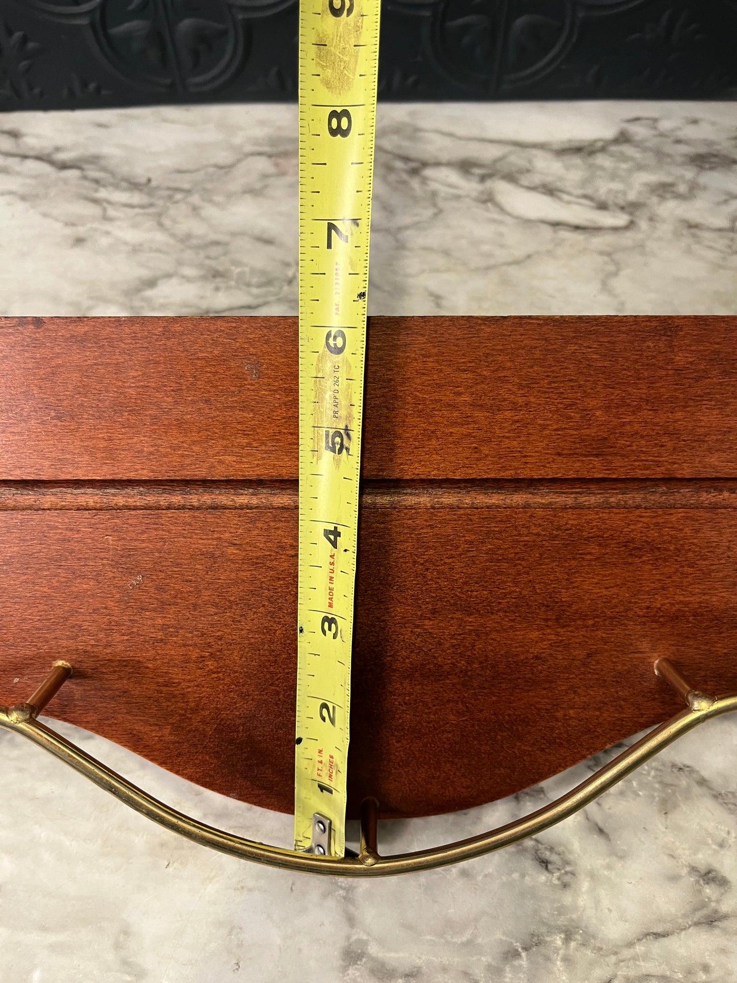 Home Interiors Brass Rail Wall Shelf