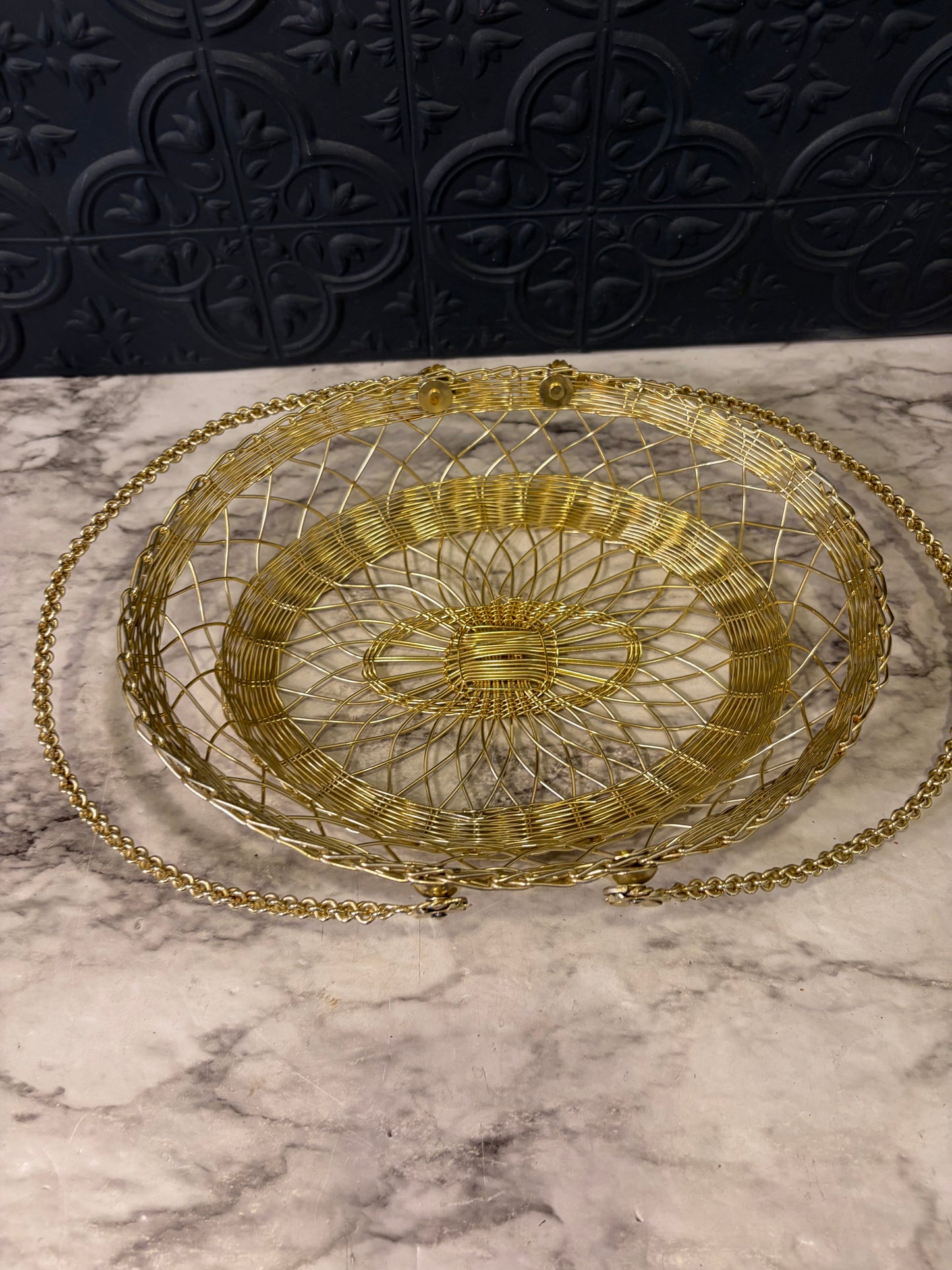 Braided Gold Wire Basket