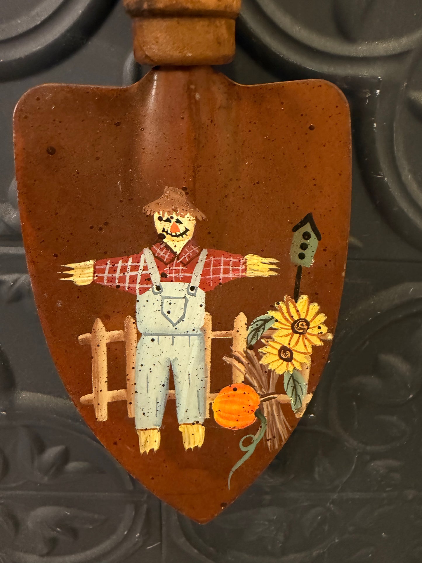 Small Hand Painted Scarecrow shovel