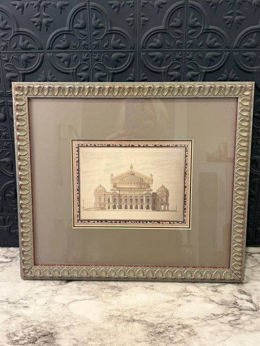 Print of Paris Opera House Framed