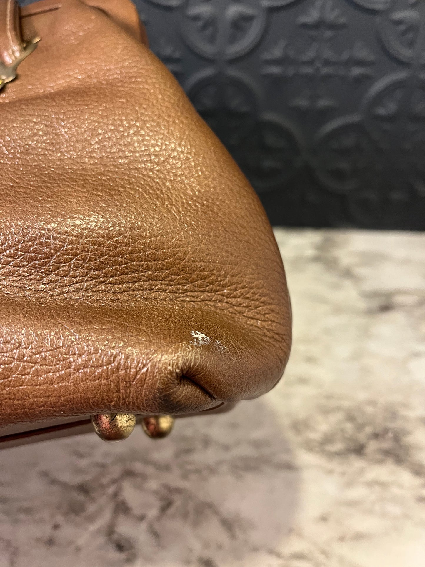 Roger Van S. Brown Leather Handbag