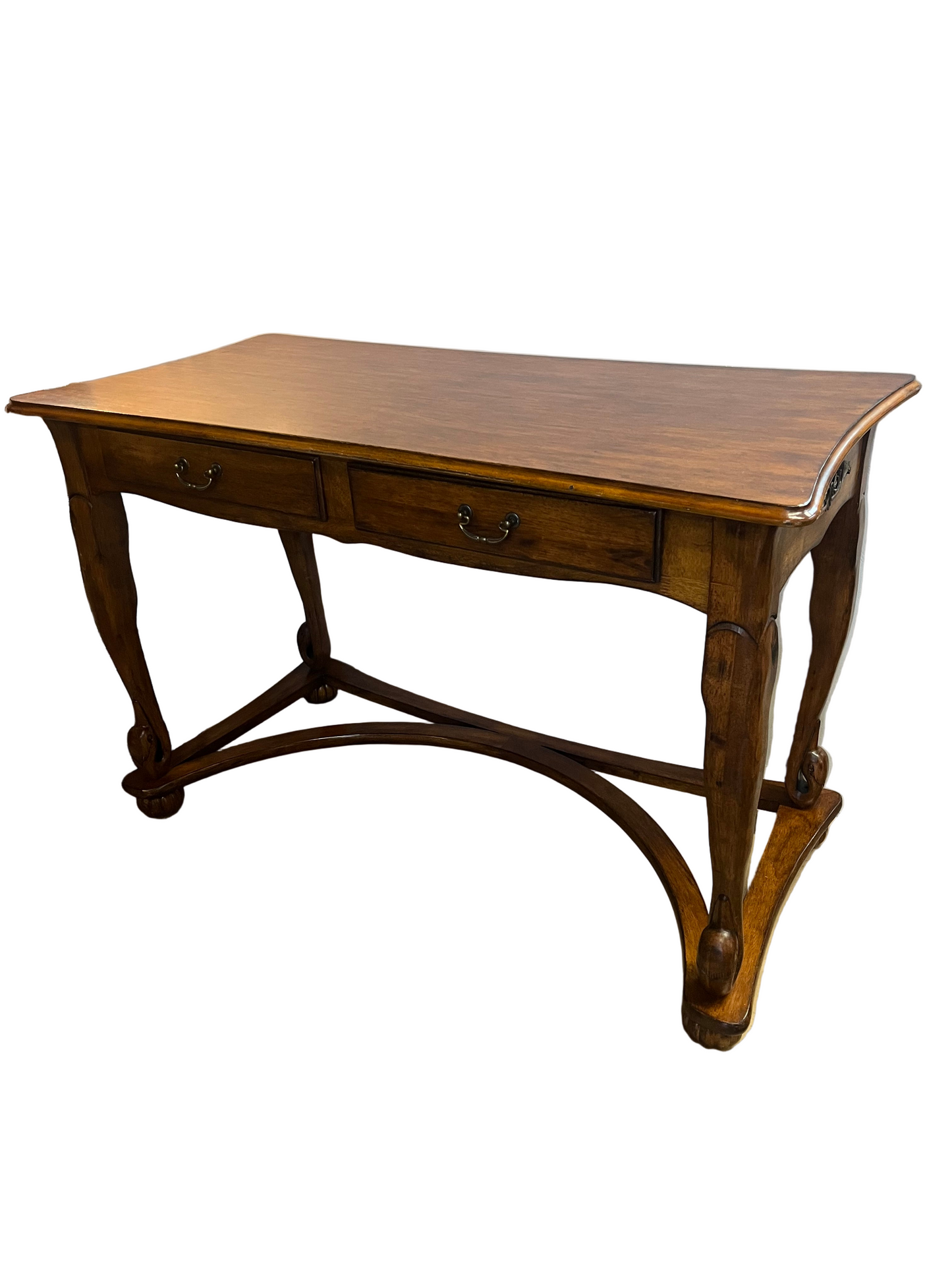 Wood Desk with Swan Legs