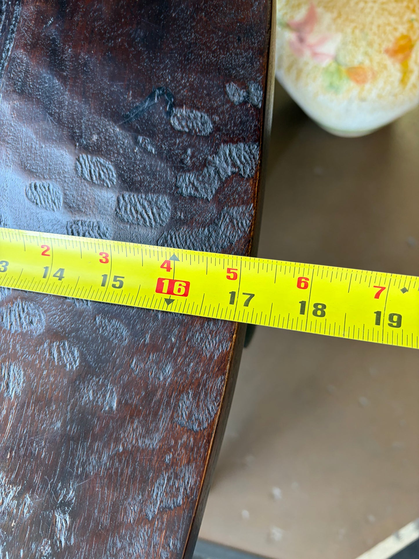 Dark Hammered Solid Wood entry Table