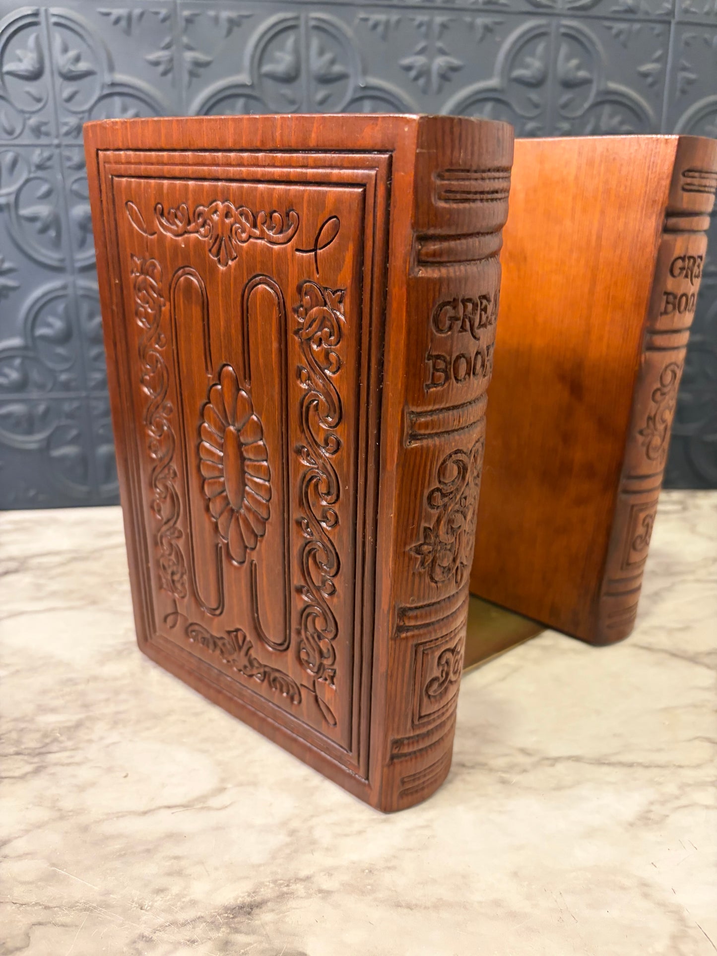 Great Books Wood Bookends