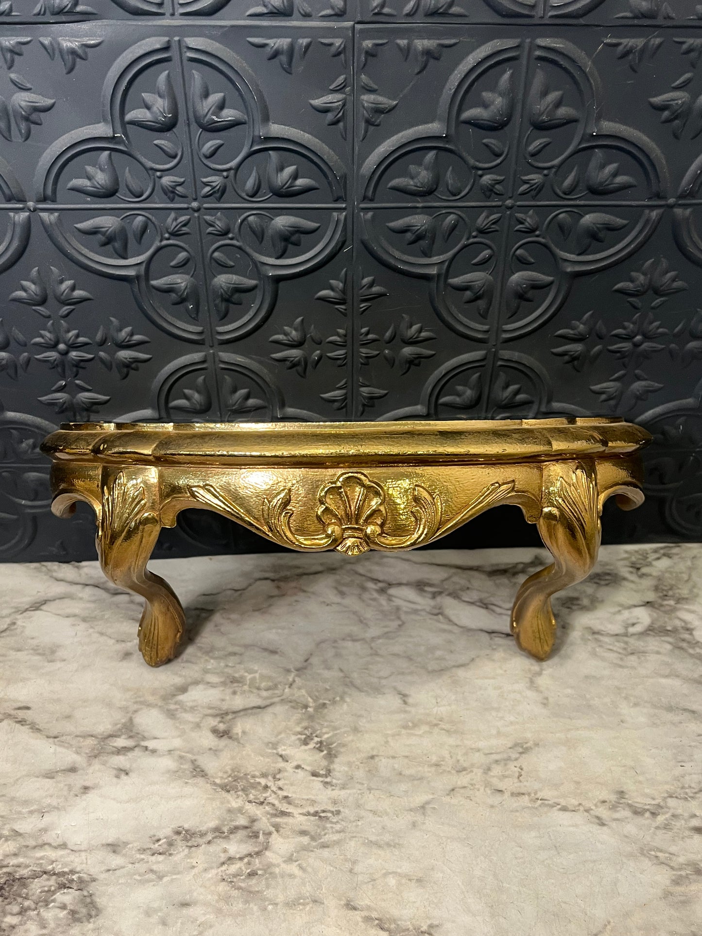 Vintage Plastic Gold Shelf 13"