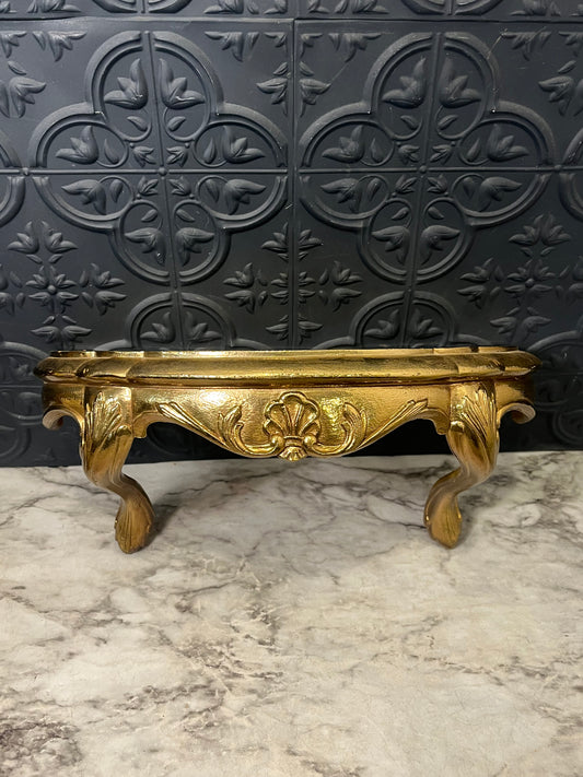 Vintage Plastic Gold Shelf 13"