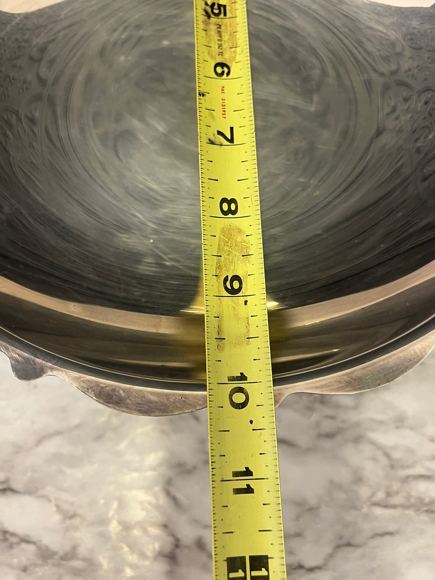 Rogers Silver Plate Pedestal Bowl with Scallop Rim