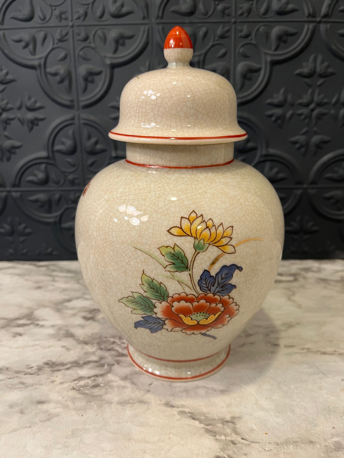 Yellow and Orange Ginger Jar Andrea by Sadek