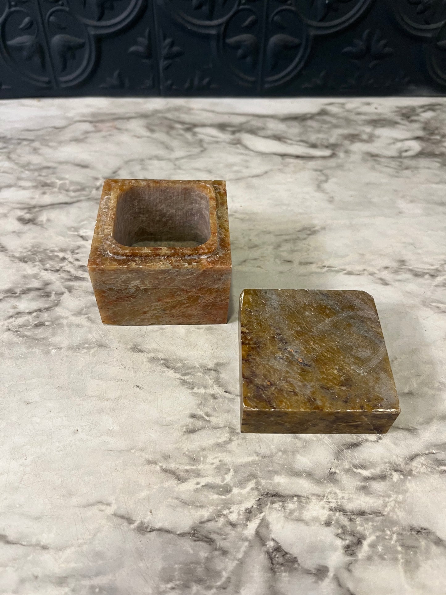 Stone Cube Trinket Box