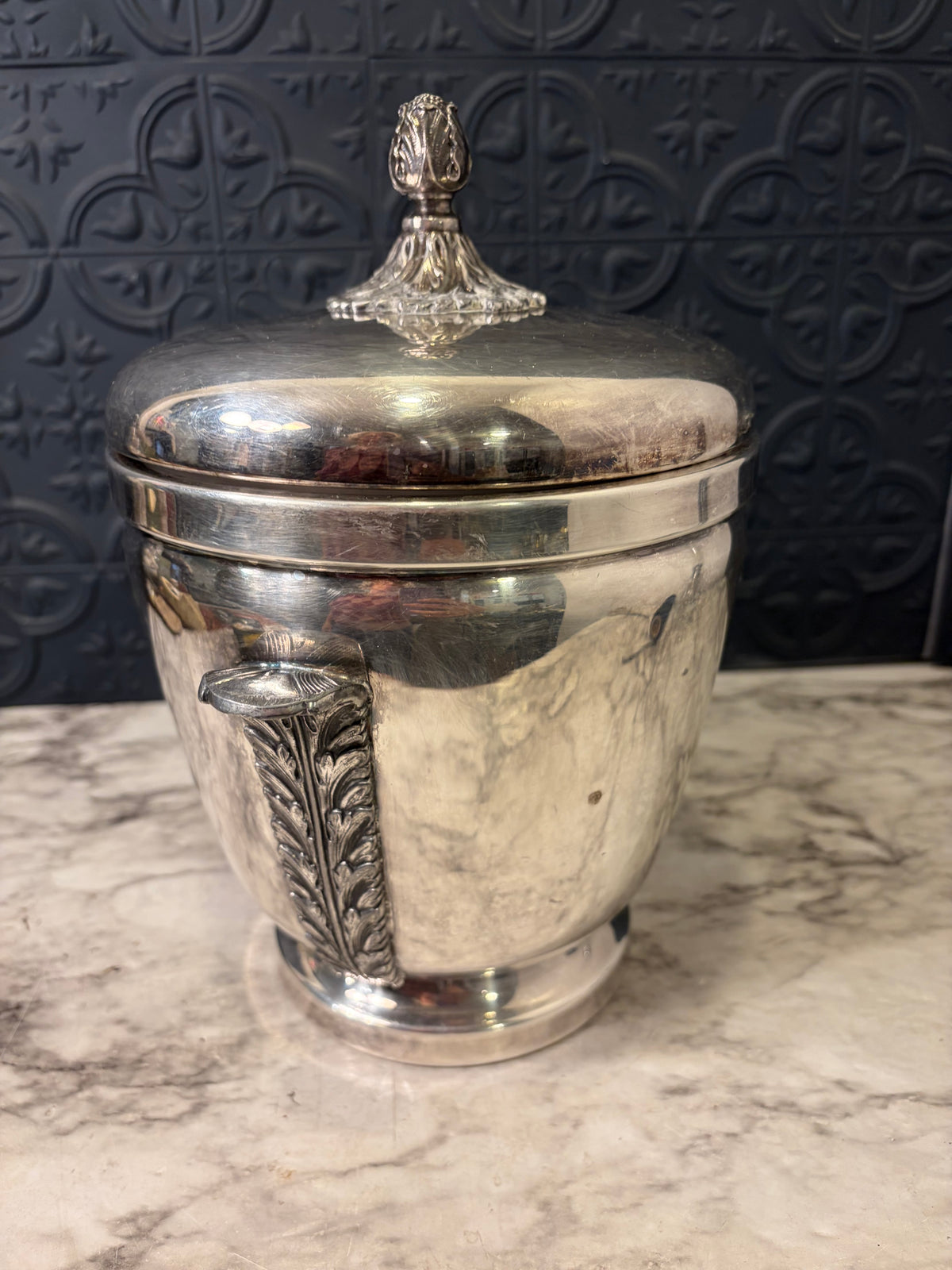 Silver Plate Ice Bucket by Saks Fifth Ave