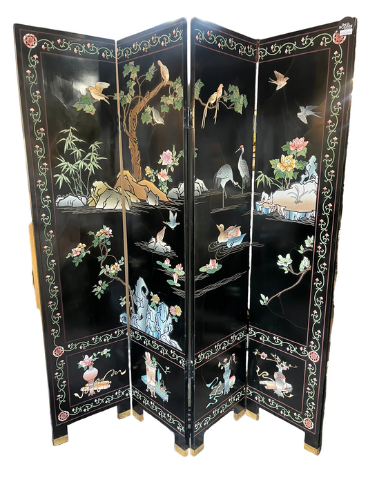 Chinoiserie Four Panel Screen