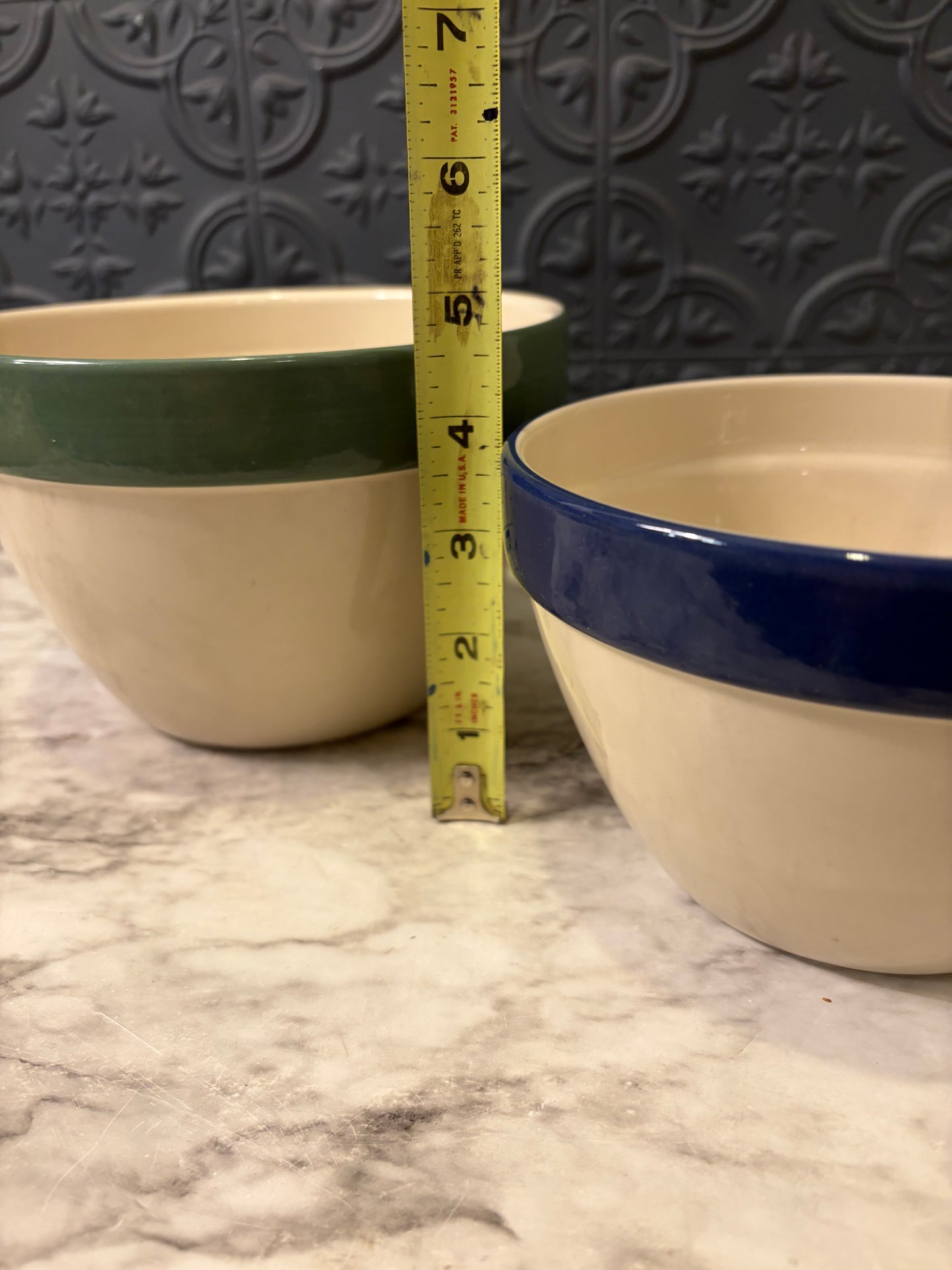 Set of 2 Stoneware Mixing Bowls by Over and Back