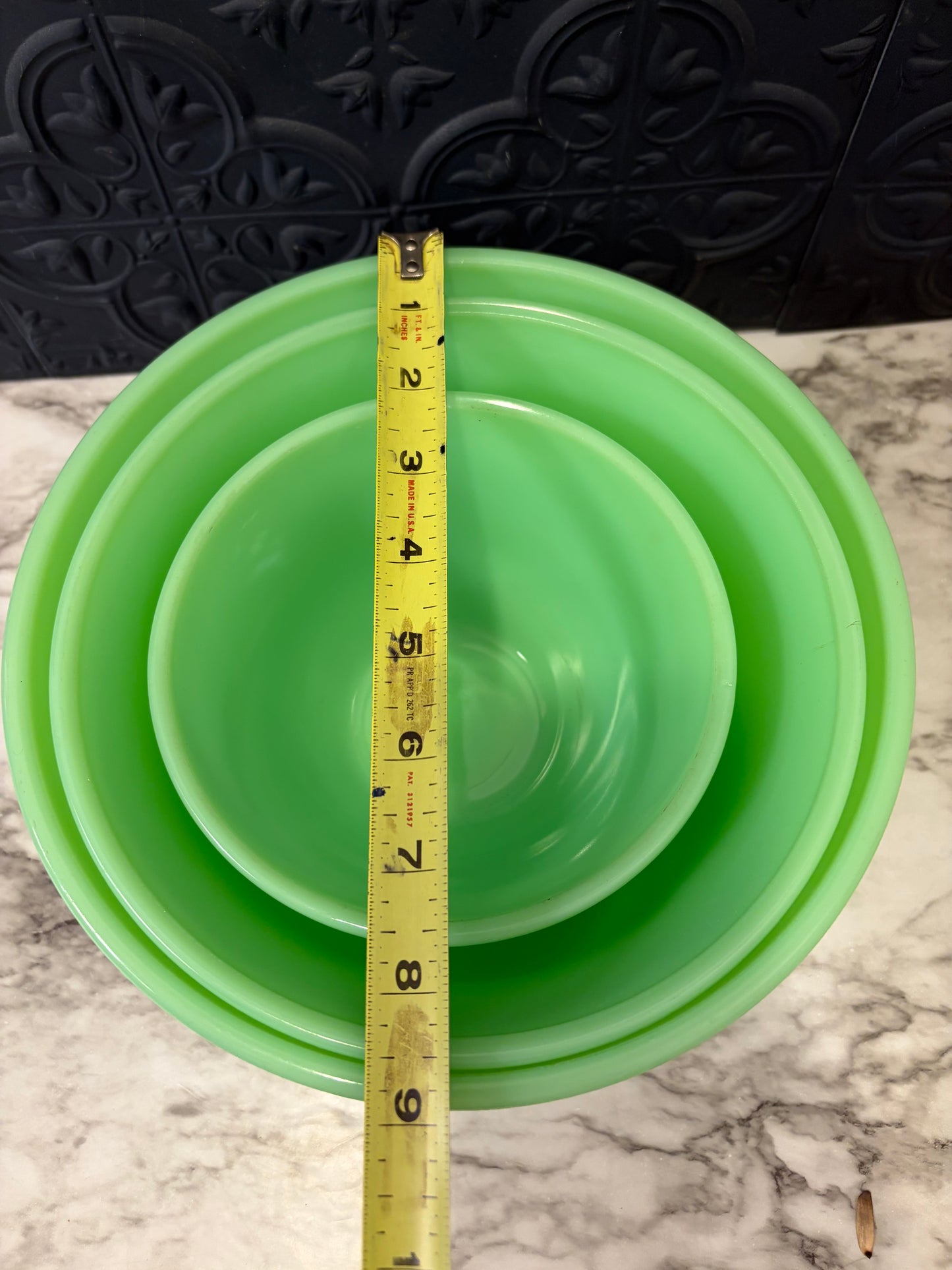 McKee Jadeite Uranium Nesting Bowls Set of 3